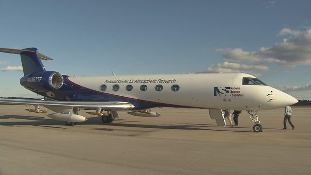 Research plane flies from RDU over winter storm