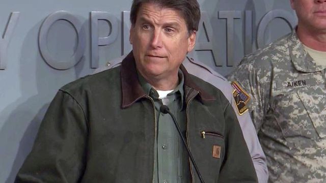 McCrory: Crews clearing roads