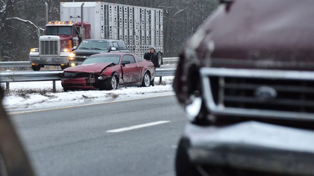 Slick roads result in multiple wrecks across central NC