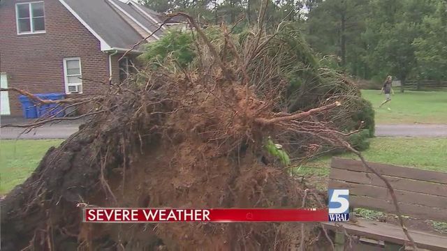 Severe weather rocks central NC