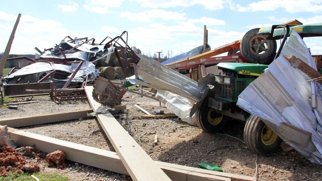 Granville farming community 'lucky' after tornado