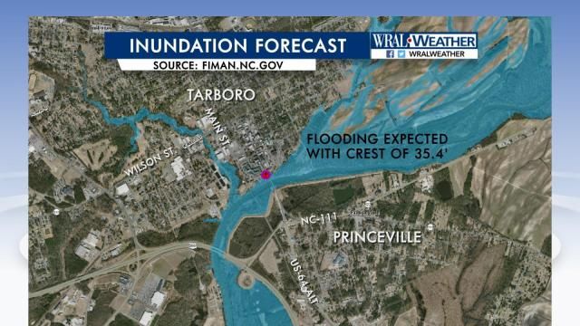 Tarboro/Princeville inundation forecast