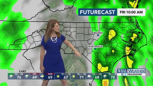 Strong storms leave central NC, head toward coast