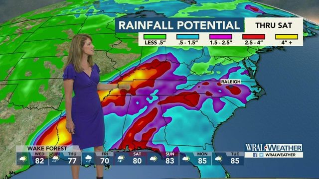 Harvey's remnants could make for wet Friday in NC  