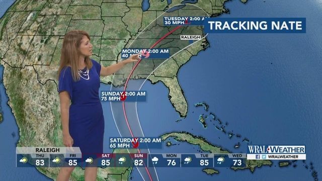 Tropical Storm Nate forms, could impact NC
