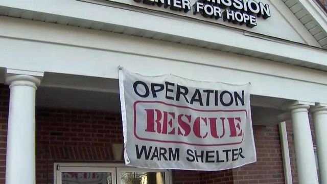 Operation Rescue Warm Shelter protects homless from cold weather
