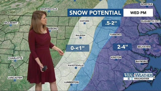Gardner: 1 to 4 inches of snow possible Wednesday night