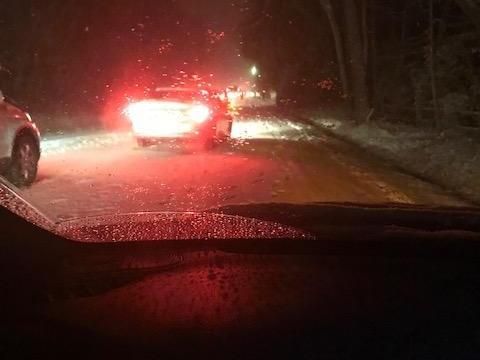 Winter weather causes 10-mile traffic jam in Southern Pines, Aberdeen