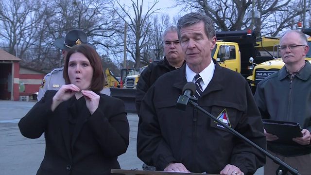 NC leaders outline plans for Wednesday snowstorm