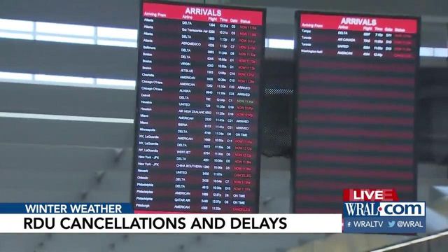 Hundreds of flights canceled, delayed across southeast