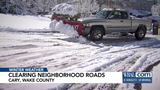 Cary changes tack, clears neighborhood streets quickly