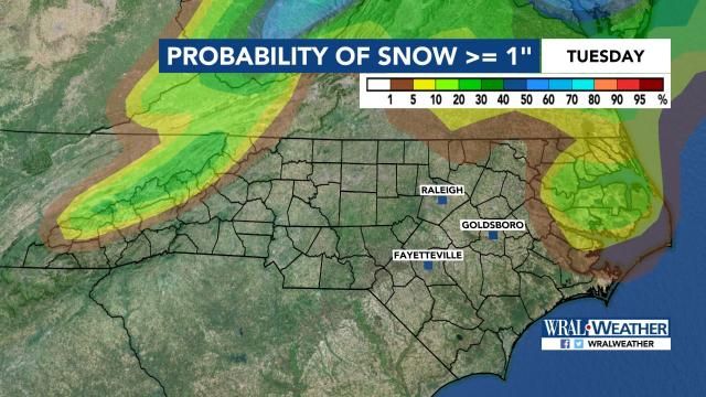 Chances for Tuesday snow