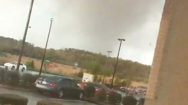 Raw: Funnel cloud spotted in Greensboro