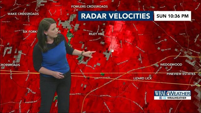 NWS: Tornado touched down Sunday in Wake County