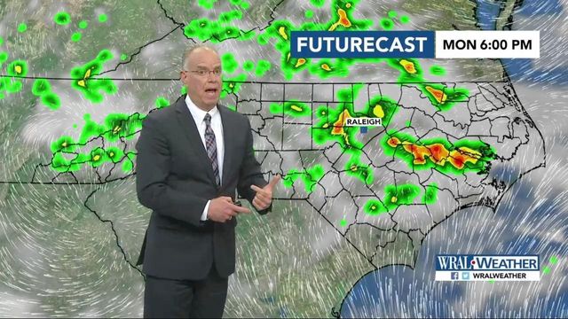 Scattered storms on tap again this week