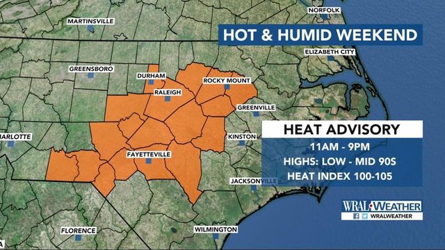 Saturday forecast: Hot weather will grip the Triangle