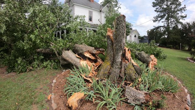 Blast of wind damages historic property in Bailey