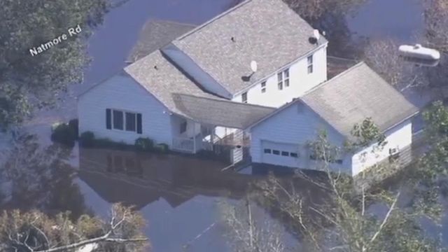 WATCH: Sky 5 live over areas affected by Florence