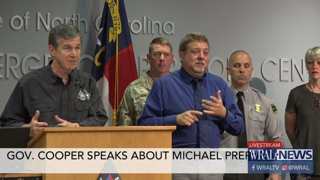Governor Cooper speaks about Hurricane Michael