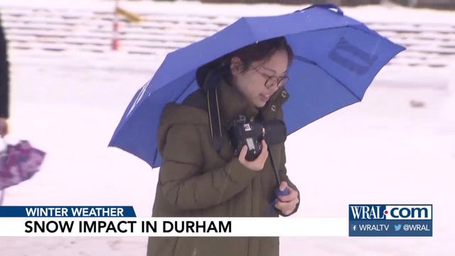 Snow blurs finals focus on Duke campus