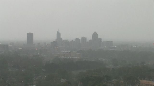 Timelapse: Severe weather moves through downtown Raleigh