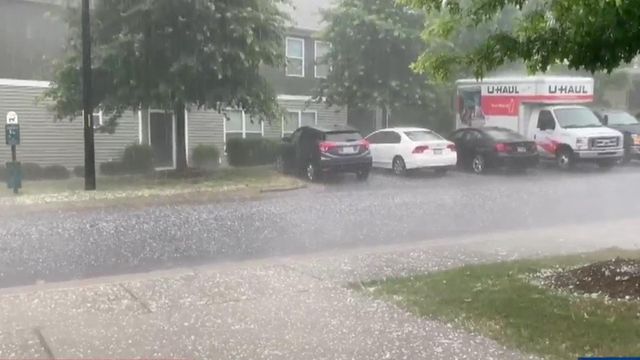 Storms bring hail, lightning to Triangle