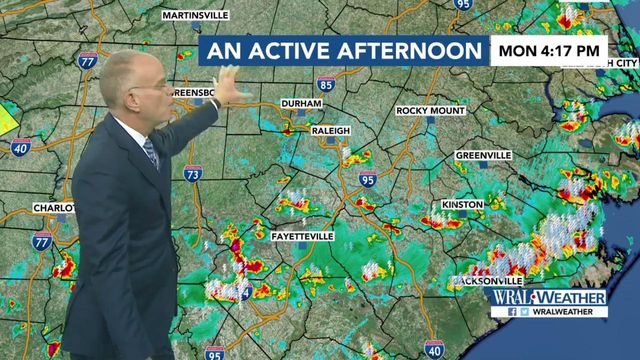 Storms possible Monday night as cold front approaches