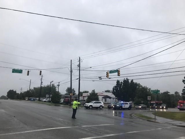 Traffic lights out on Wilmington Street