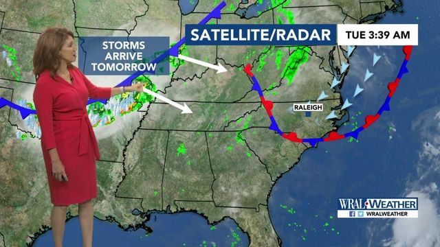 Triangle has best chance of storms Wednesday