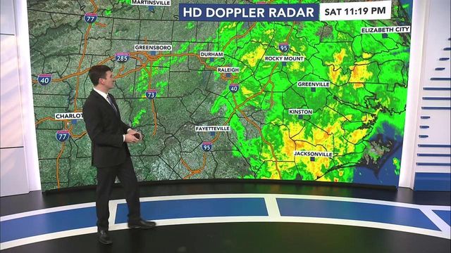 Rain to continue into early Sunday before clearing begins