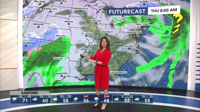 Thanksgiving to be clear after wet Wednesday