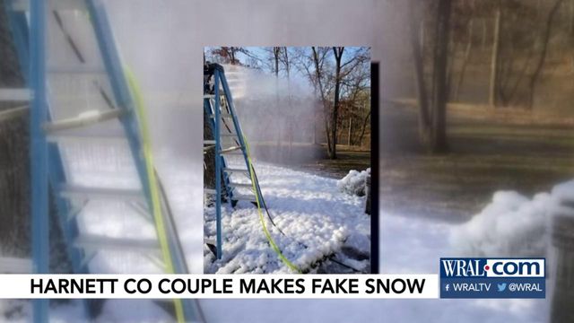 Harnett County couple making their own fake snow