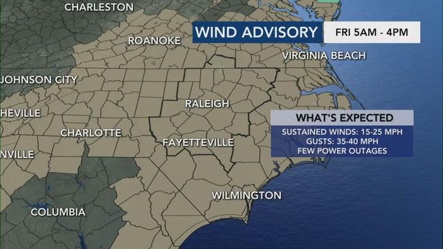 As rain exits area, expect windy conditions on Friday