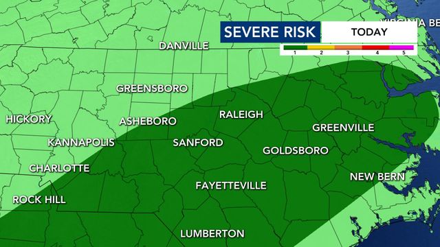 Stormy afternoon puts Triangle under level 1 severe weather threat for Super Tuesday