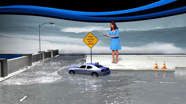 WRAL Weather lesson: Even a little water on the road can float a car