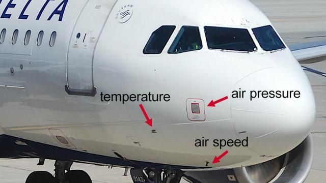 AMDAR sensors on an Airbus A319