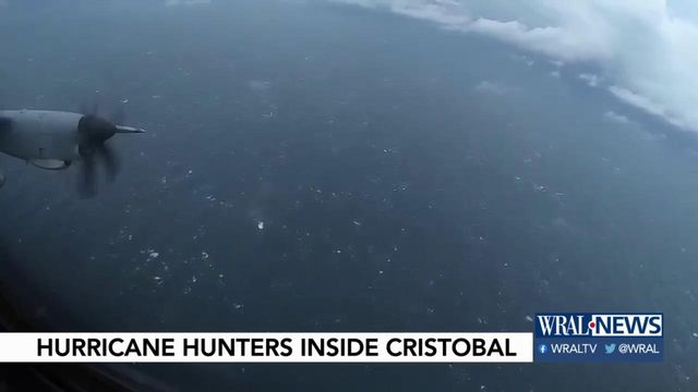 Hurricane hunters fly into Tropical Depressoin Cristobal 