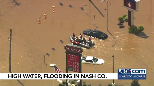 Rain leads to flooding in many parts of Nash County