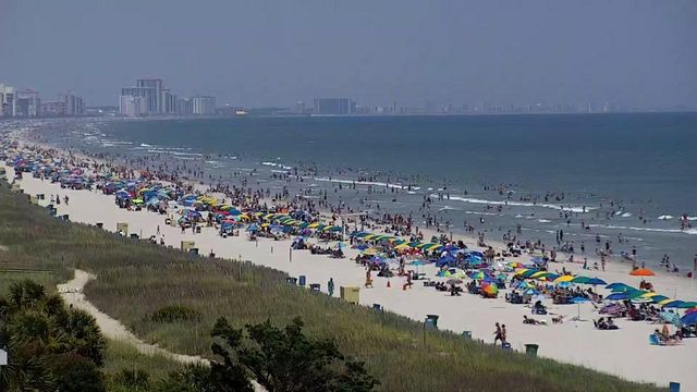 Myrtle Beach is packed with beach goers