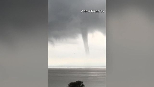 Huge waterspout caught on camera