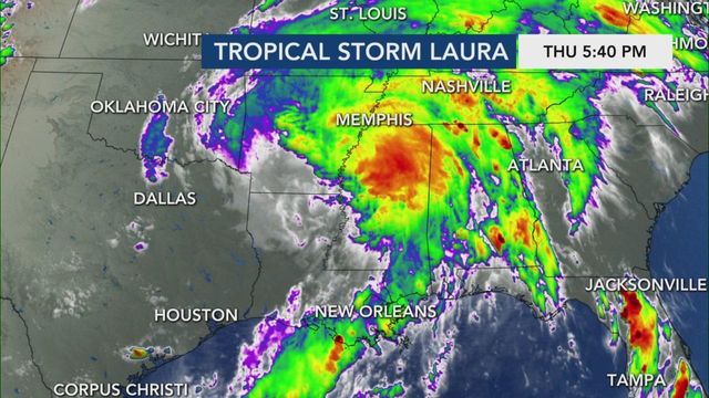 Hurricane Laura radar loop