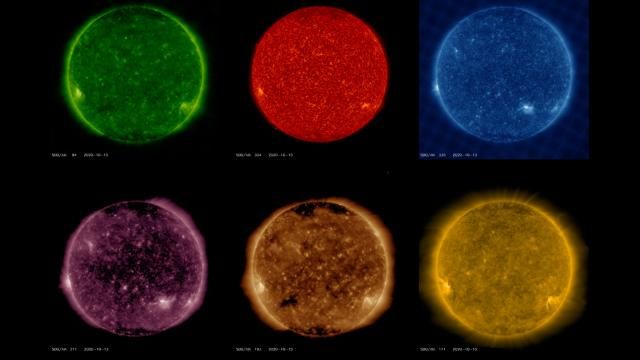 The Sun viewed in many wavelengths by the Solar Dynamics Observatory (SDO)