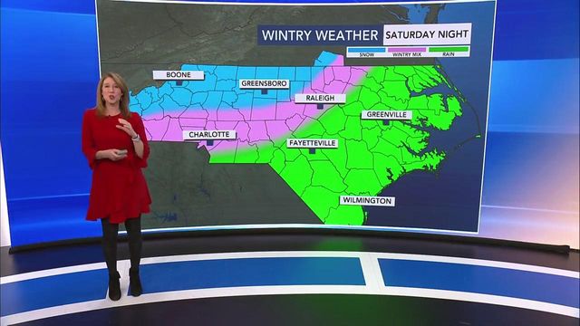 Cold, wet weekend brings potential for light snow, slush in parts of NC