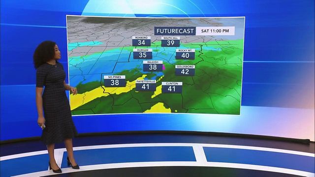 Rain, wintry mix impacts parts of NC overnight