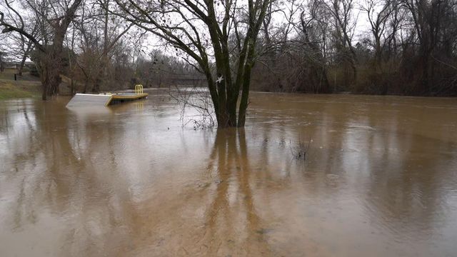 Smithfield's Buffalo Creek Greenway flooded