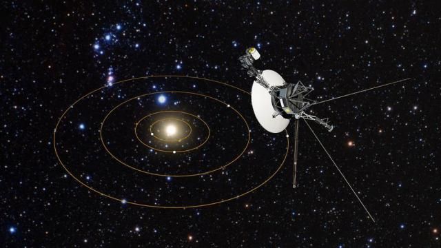 NASA's Voyager 1 spacecraft has a bird's-eye view of the solar system.