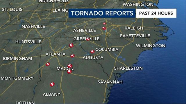 Tornadoes reported all across NC as Fred moves in