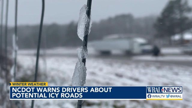 NCDOT warns drivers of potential icy roads 
