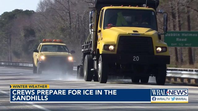 Crews prepare for ice storm in Moore, Cumberland counties 