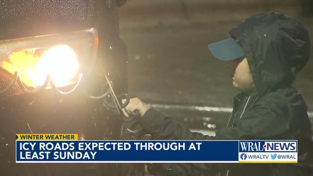Icy roads expected through the weekend 